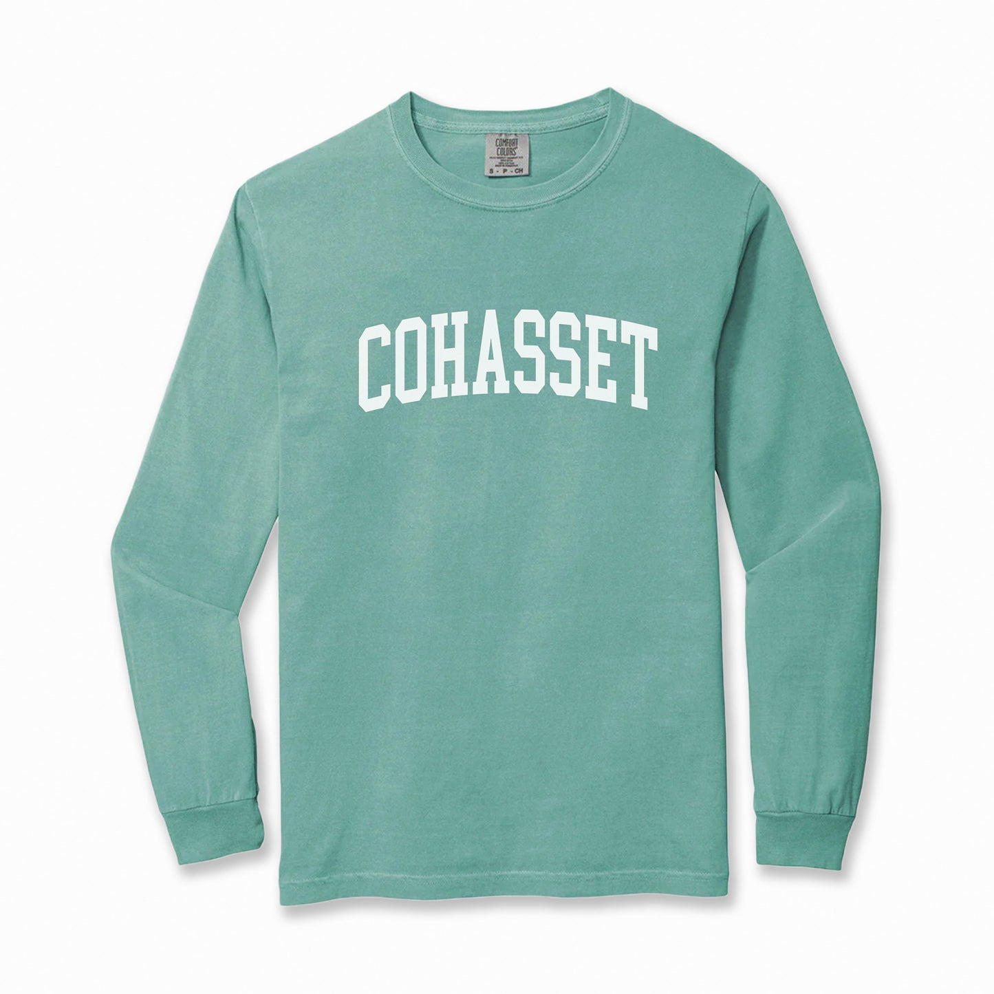 Adults' Cohasset White Varsity Long-Sleeve Tee