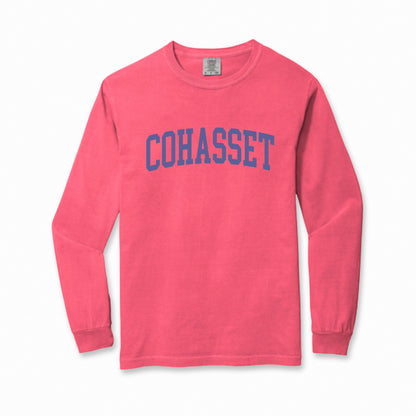 Adults' Cohasset Blue Varsity Long-Sleeve Tee