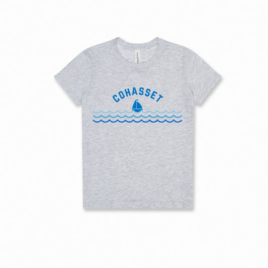 Kids' Cohasset Wavy Sailboat Tee