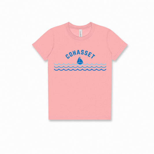 Kids' Cohasset Wavy Sailboat Tee