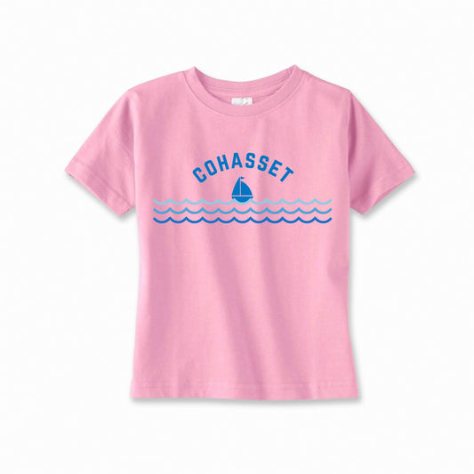 Toddlers' Cohasset Wavy Sailboat Tee